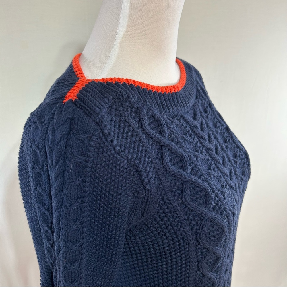 J. Crew Navy Cable Knit Sweater - Picture 3 of 16